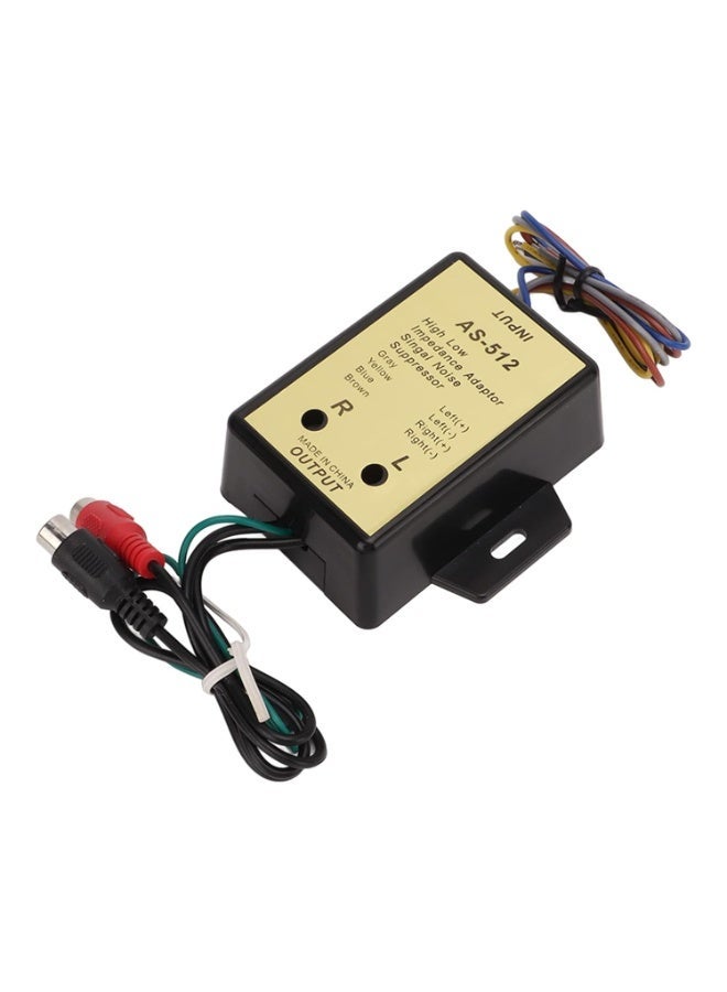 Audio Impedance Converter High Low Output Level Adapter Durable Wear Resistant 2-Channel Line Easy Operation Car Amplifier - Image 1