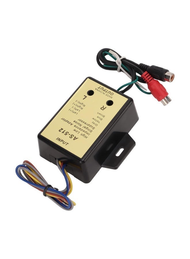 Audio Impedance Converter High Low Output Level Adapter Durable Wear Resistant 2-Channel Line Easy Operation Car Amplifier - Image 4