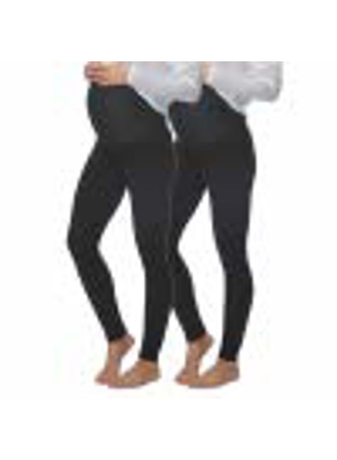 Felina Velvety Soft Maternity Legging | 2-Pack (XX-Large) Black - Image 2