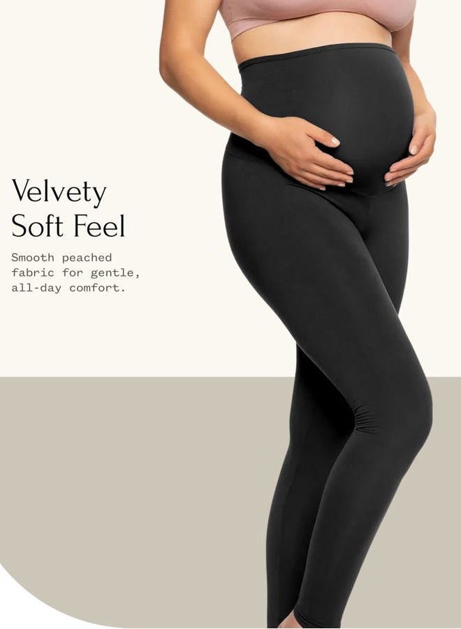 Felina Velvety Soft Maternity Legging | 2-Pack (XX-Large) Black - Image 3