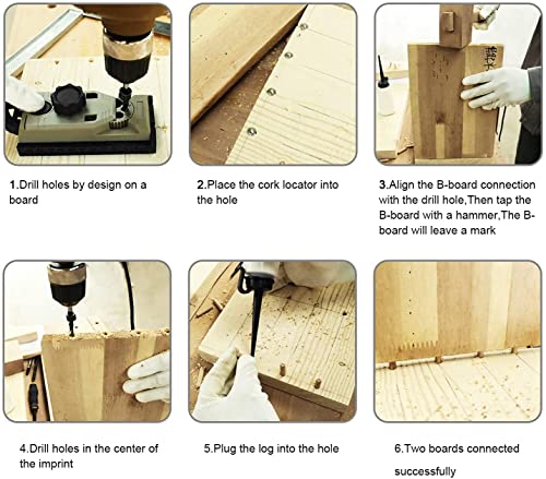 Hilitand 8pcs Dowel Pin Center, Woodworking Alignment Tool Points Marker Drill Center, 6/8/10/13 mm Dowel Drill Center Points Pin Set(Hollow) - Image 2