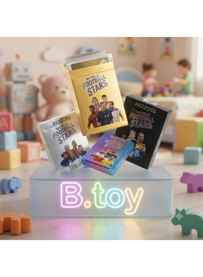 مجموعة بطاقات اللعب الفاخرة B.toy World Football Stars Elite Player Edition