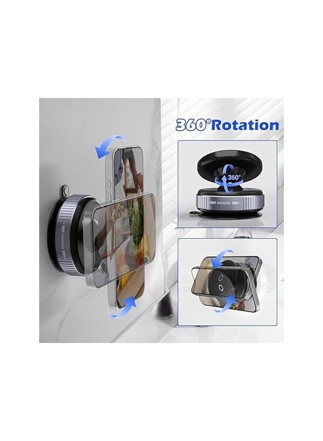 Green Tiger Magnetic Car Phone Holder with Strong Grip & Vacuum Suction Cup [360° Rotation] – Dashboard & Windshield Mount for Smartphones - Image 2