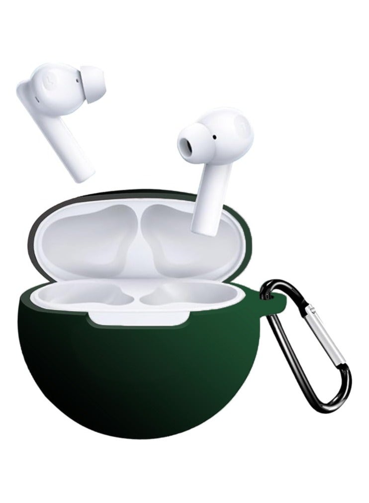 Case for Oppo Enco Air 2i, Shockproof Thin Silicone Case, Anti-Scratch, with Carabiner, Odorless, Cover for Oppo Enco Air 2i.(Green)