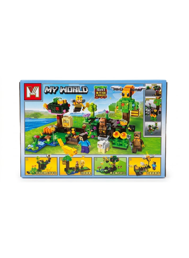 128-Piece Building Blocks, MineCraft Model Assembling Building Blocks Intelligent Toys for Children 6+ Years - Image 3