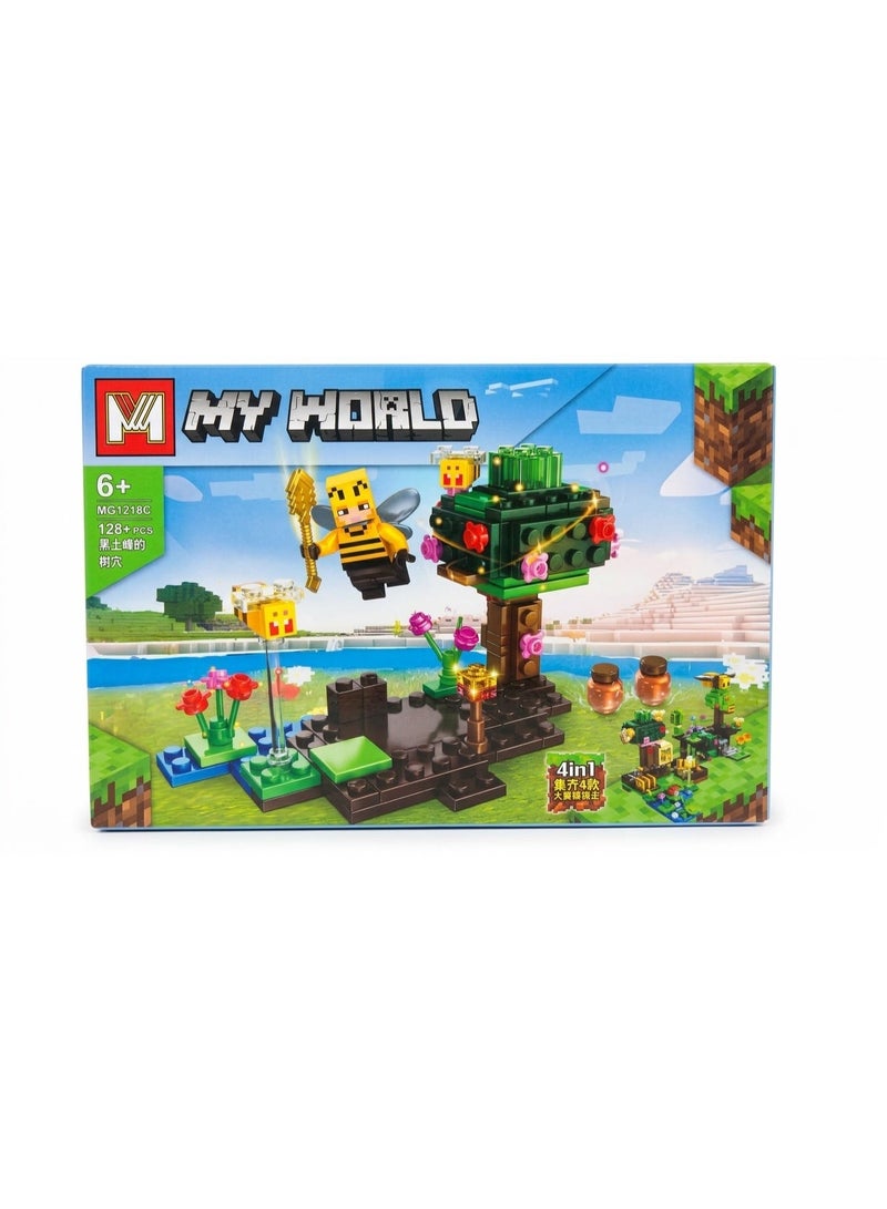 128-Piece Building Blocks, MineCraft Model Assembling Building Blocks Intelligent Toys for Children 6+ Years - Image 2