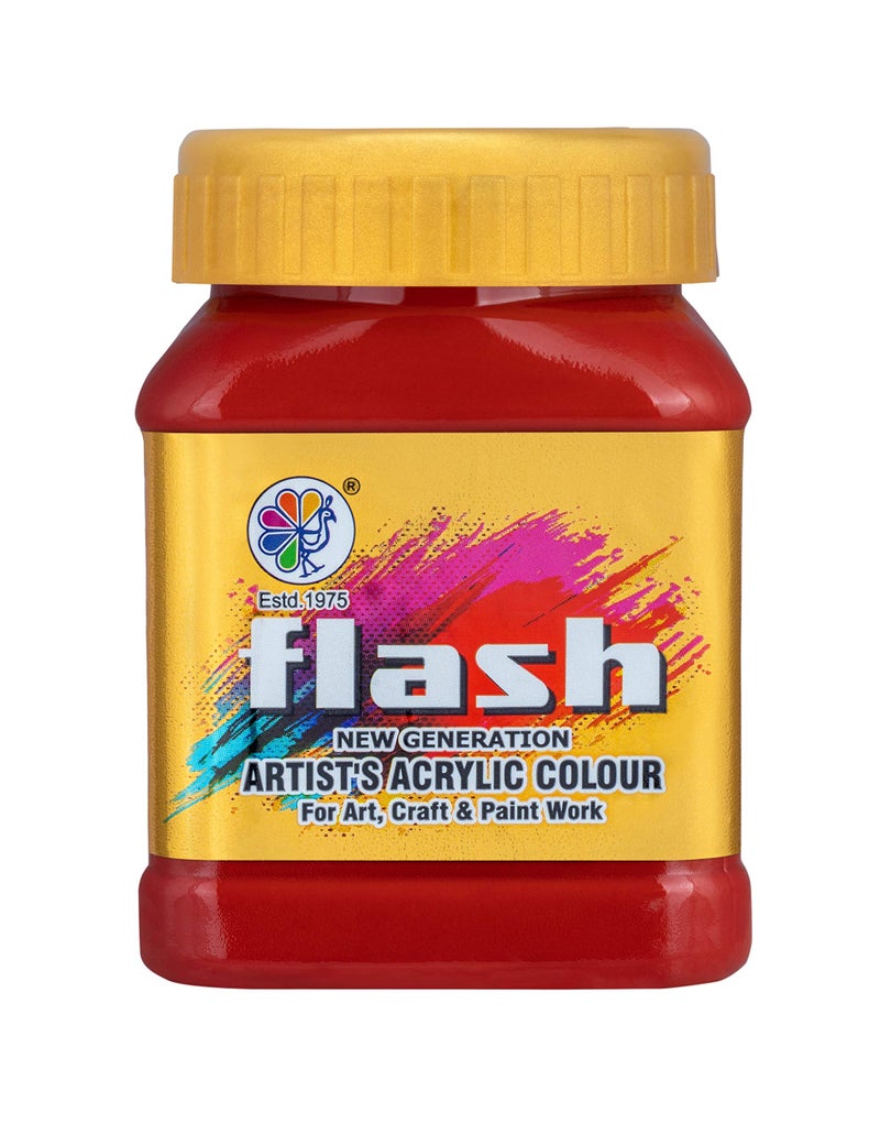 Flash Acrylic Colour (Crimson Red, 200 ml) - Image 4
