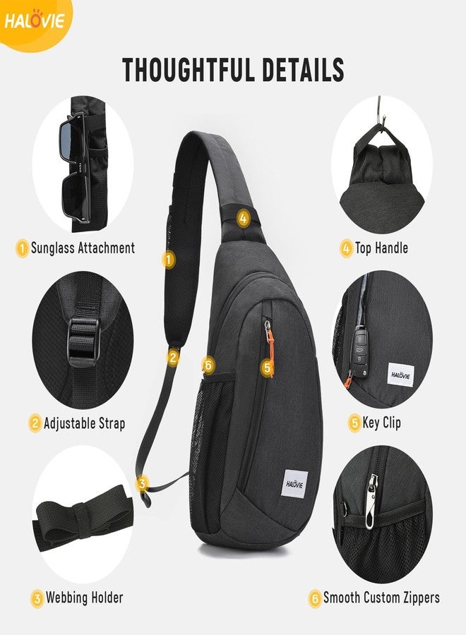 HALOVIE Anti Theft Crossbody Sling Bag RFID Travel Sling Backpack Lightweight Hiking Shoulder Chest Bag for Walking Work - Image 5
