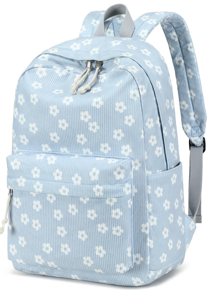 BTOOP School Backpack for Teens Large Corduroy Bookbag Lightweight 15.6 inch Laptop Bag for Girls Women Casual High School College - Image 1