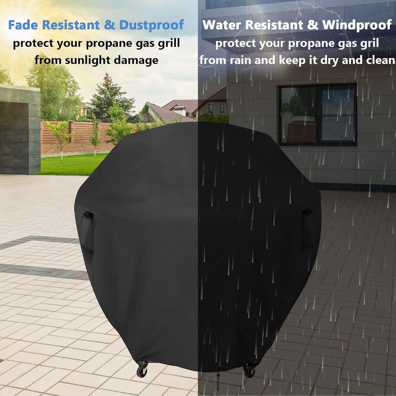 Guisong Gas Grill Cover for 30" Cuisinart CGG-999, Waterproof 360 XL Griddle Cover for Outdoor Gas Griddles, Heavy Duty Round Grill Covers for Cuisinart Gas Grills,40" x 44" x 45" - Image 5