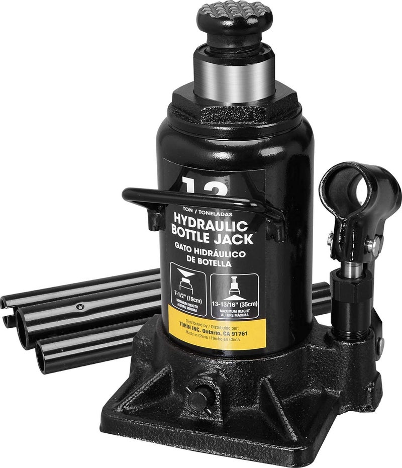 Big RED 12 Ton (24,000 LBs) Torin Hydraulic Car Bottle Jack for Auto Repair and House Lift, Blue, AT91207UR - Image 1