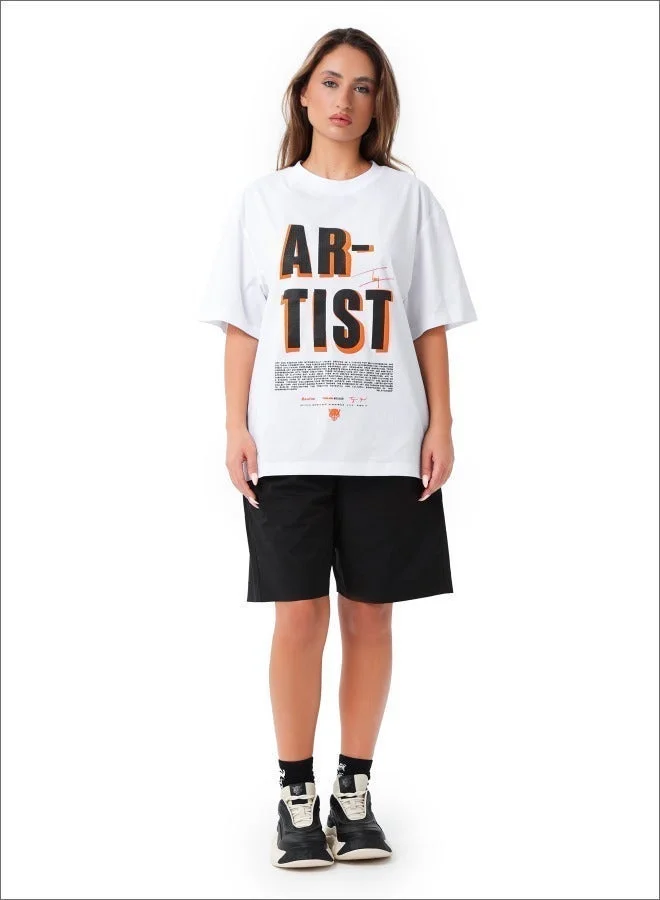 Tanjim Squad  TANJIM SQUAD - ARTIST WOMENS T- SHIRT WHITE for Women | Best Price UAE