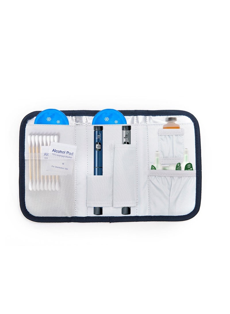 Leng Ke Insulin Cooler Travel Carrying Case Diabetic Medication Cooling Bag with 2 Ice Packs - Image 2