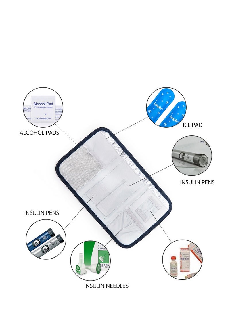 Leng Ke Insulin Cooler Travel Carrying Case Diabetic Medication Cooling Bag with 2 Ice Packs - Image 4