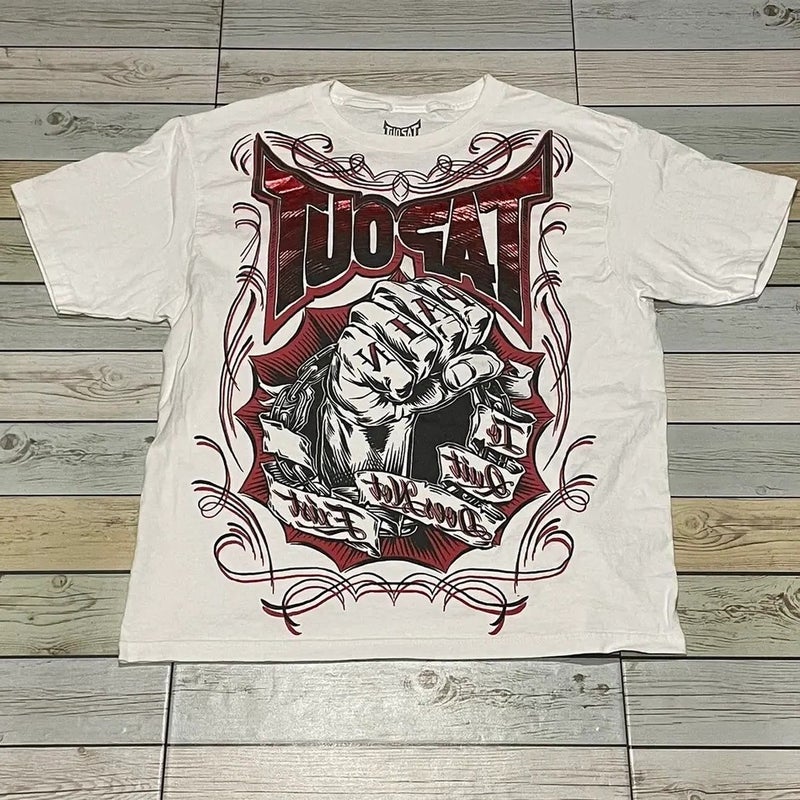Trendy Brand Sketch Painting Printed Short-Sleeved T-Shirt Letters For Men And Women Bf High Street Hip-Hop - Image 1