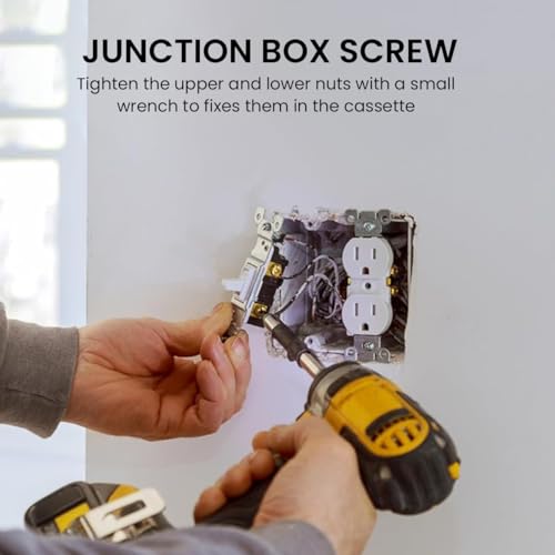 Serplex® 10Pcs Universal Socket Cassette Repair Device, 86-Wire Box Kit with Adjustable Switch Sockets (69-82mm), 10 Masonry Screws, Sturdy Wrench, for DIY & Wire Box Repairs - Image 4