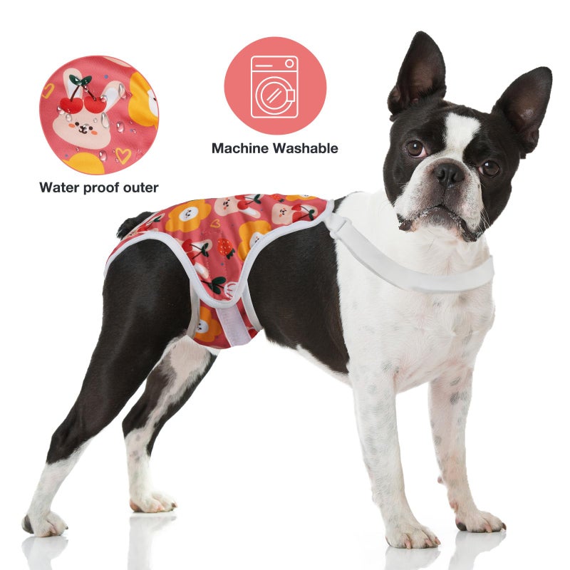 MICOOYO Dog Diaper Onesie Sanitary Pantie with Adjustable Suspender Washable Dog Period Panties Doggie Diapers Pet Underwear Female Dogs Diapers for Heat (Animals, XS/S) - Image 3
