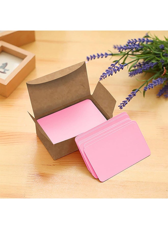 200 قطعة من بطاقات الفهرسة الصغيرة الفارغة مقاس 3.5x2 بوصة، بطاقات ملاحظات، بطاقات دراسية، بطاقات فلاش، بطاقات هدايا ورسائل كلمات، بطاقات ورقية كرافت (وردي، 200/حزمة) - Image 5