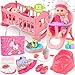 Golray 12in Girl Baby Doll Crib and High Chair Set SoundPee Interactive Baby Doll with 20pcs Accessories Diaper BagCradle2 Clothes Feeding Nursery Pretend Play Toddler Girl Toy Gift 3 4 5 6 Year - Image 3