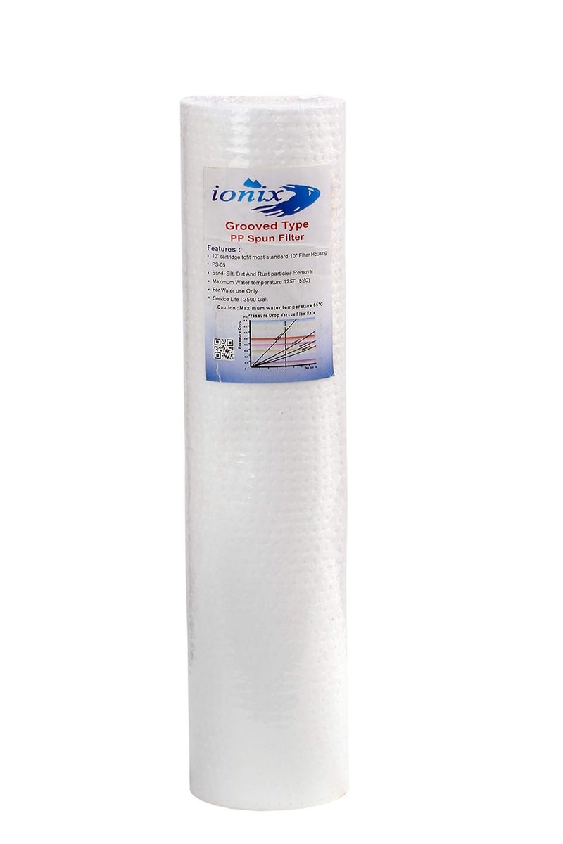 IONIX Grooved Type Spun Filter Higher Shelf Life Ultra Filteration Technology Compatible with All Standard Size 10 inch pre Filters - Image 3