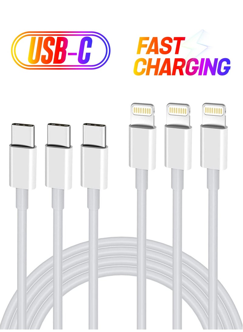 Generic - USB C to Lightning Cable 3PACK 1M Fast Charger Cable, iPhone Charger Cord Compatible with iPhone 14/13/12/11 Pro Max/XS MAX/XR/XS/X/8/7/Plus - Image 1