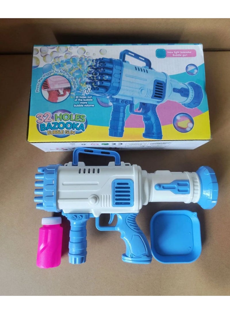 بابل جن Bubble Machine Gun, Pink Bubble Gun with Bubble Solution, 32 Holes Bubbles Machine for Adults Kids, Summer Toy Gift for Outdoor Indoor Birthday Wedding Party - Pink - Image 5