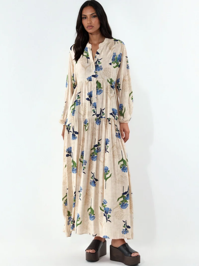 بيغ دارت BDART Patterned V-Neck Maxi Dress