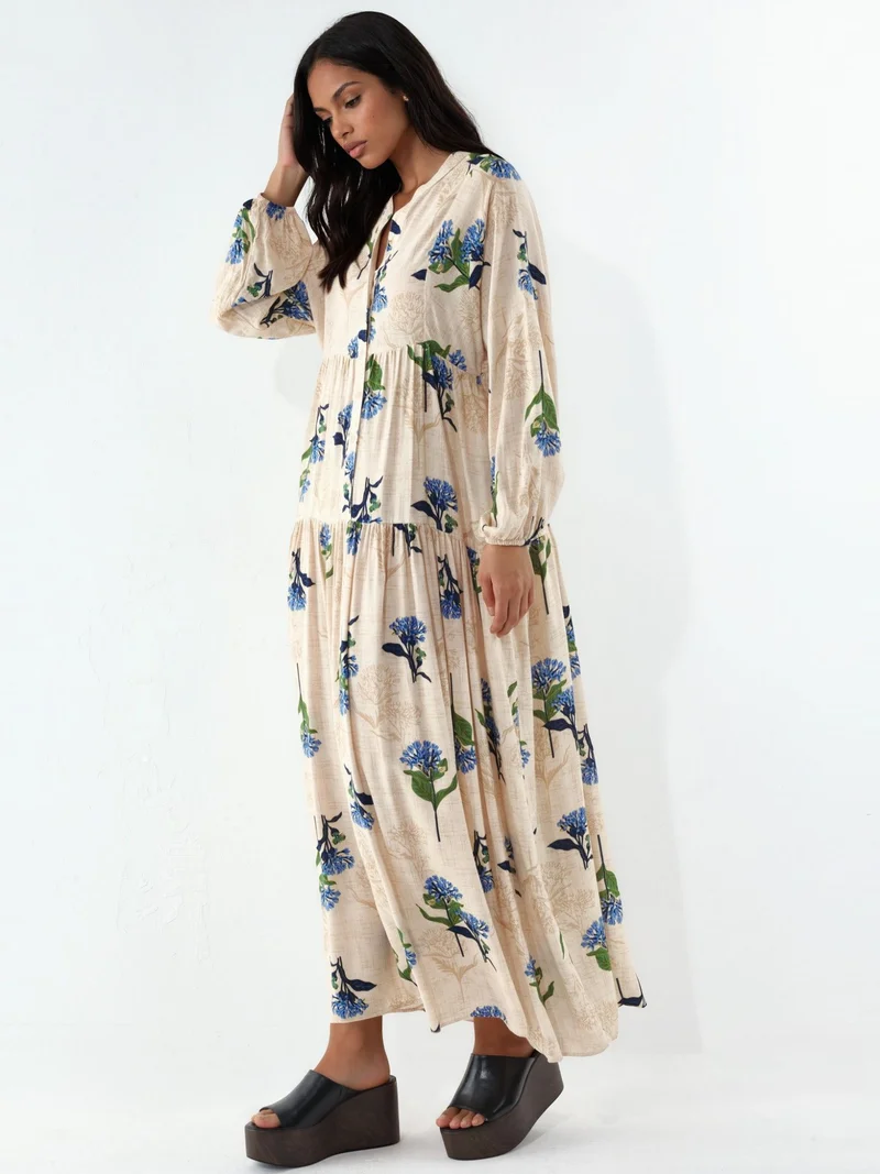 بيغ دارت BDART Patterned V-Neck Maxi Dress