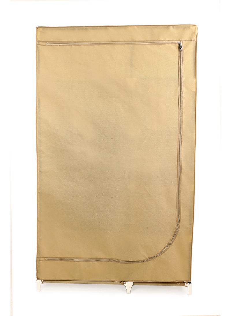 TTTP The Professionals Choice FOLDABLE NON-WOVEN WARDROBE WITH SEVEN SHELVES AND A HANGING BAR. SIZE 91.5X45X160 CM - BEIGE COLOR - Image 3