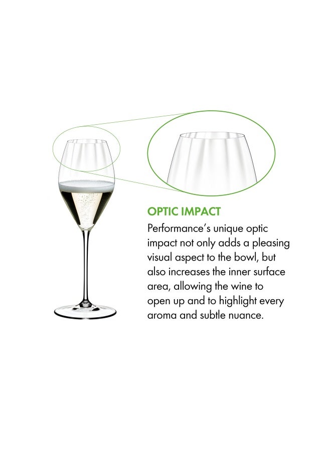 Riedel Performance Champagne Glass Clear Crystal Glass Dishwasher Safe - Image 3