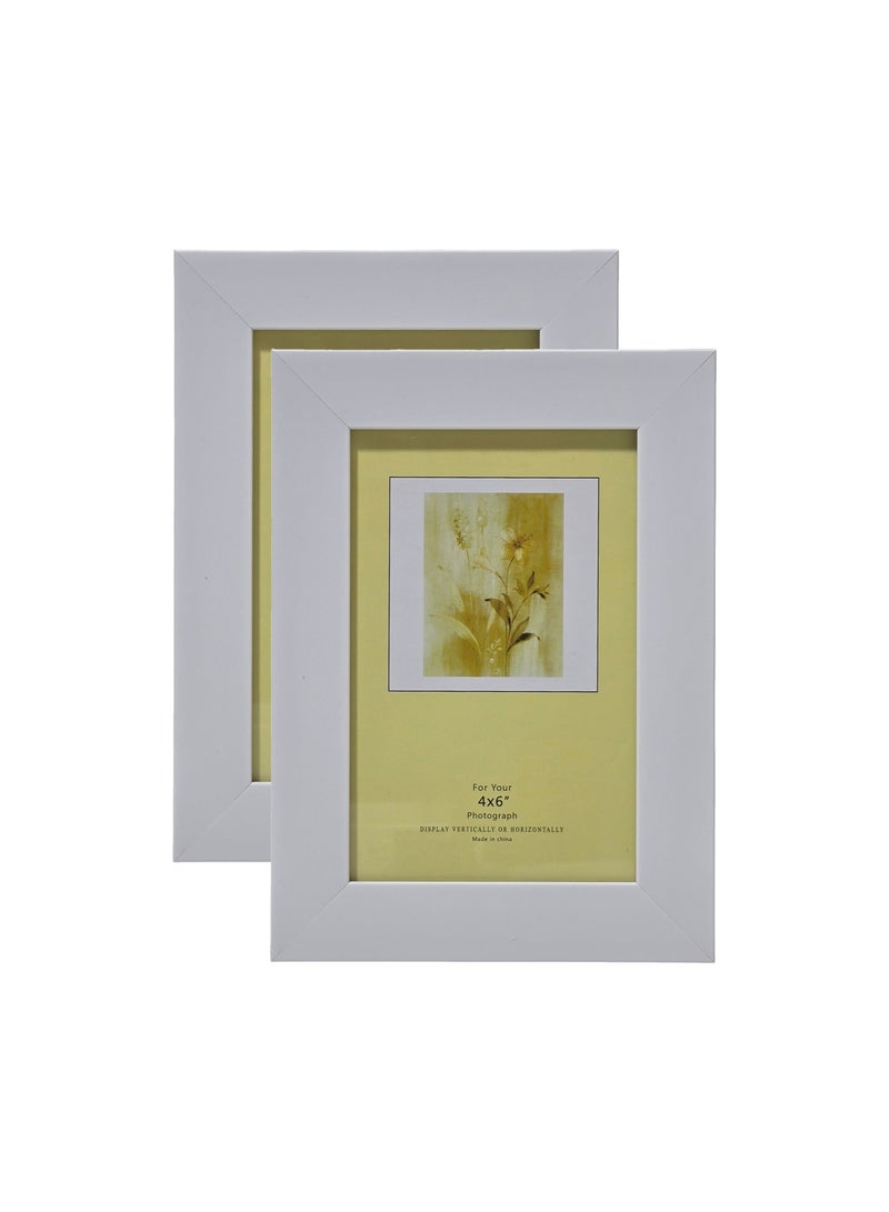 2 Pack of Minimalist White Photo Frame – 4*6 - Image 1