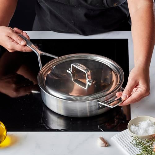 Demeyere Essential 5-ply 3-qt Stainless Steel Saute Pan with Lid - Image 2
