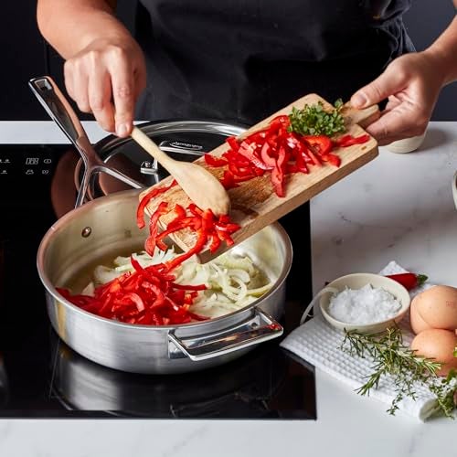 Demeyere Essential 5-ply 3-qt Stainless Steel Saute Pan with Lid - Image 5
