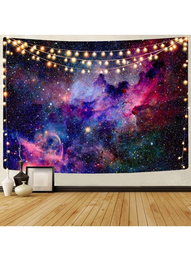KYKU Galaxy Tapestry Wall Hanging Purple Outer Space Tapestry Cool Trippy Nebula Universe Tapestries For Bedroom Living Room Dorm Decor (W59.1 × H51.2 Purple) - Image 2