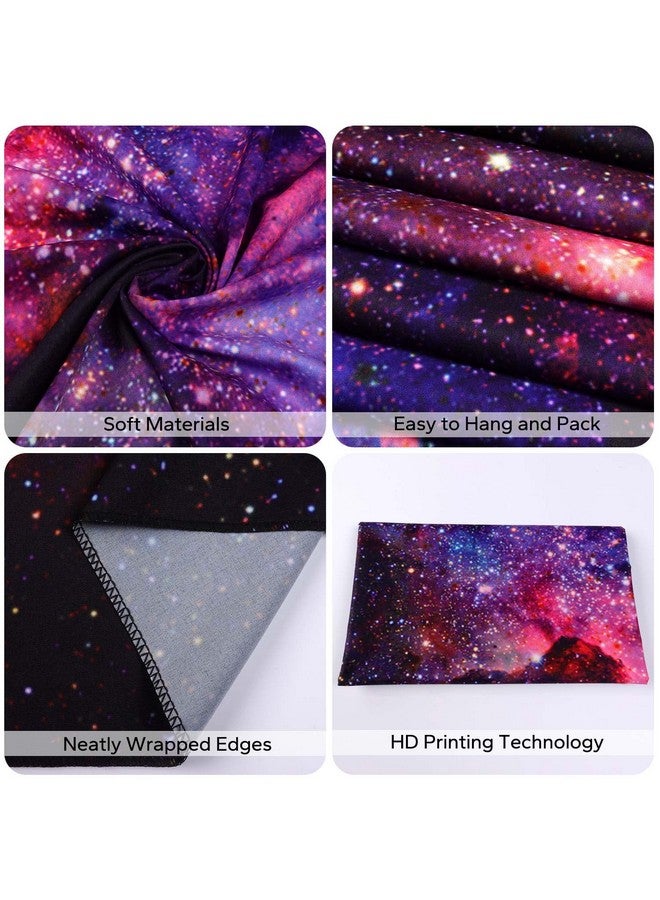 KYKU Galaxy Tapestry Wall Hanging Purple Outer Space Tapestry Cool Trippy Nebula Universe Tapestries For Bedroom Living Room Dorm Decor (W59.1 × H51.2 Purple) - Image 4