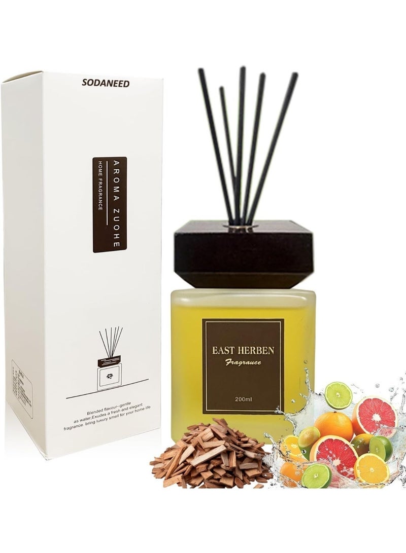 SODANEED 200ml Reed Diffuser Set, Aromatherapy Diffusers Set, Large Capacity Diffusers Oil, Home & Office Hotel Decor Room Car Fragrance, Scented Oil Diffusers Gift Set - Image 4