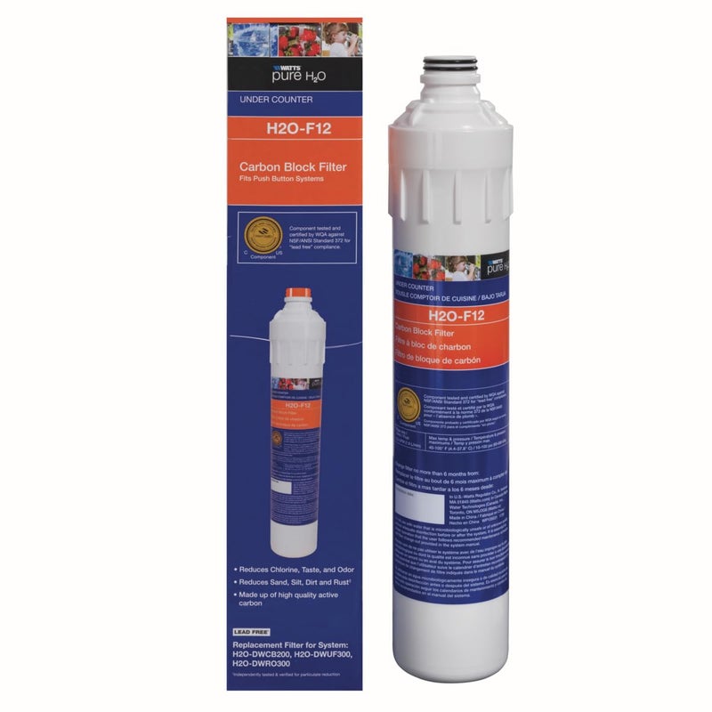 Watts Premier Watts Pure H2O Carbon Block Replacement Filter for Under Sink - Image 4