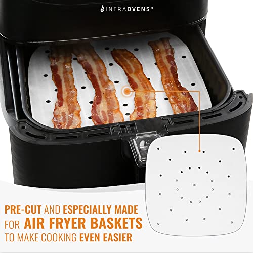 INFRAOVENS Air Fryer Perforated Parchment Paper Liners Compatible with Philips, NuWave® Brio, Chefman, Secura, Black Decker +More | Bundle Set of 100 Sheets + Baking Accessories by Infraovens (XXXL) - Image 5