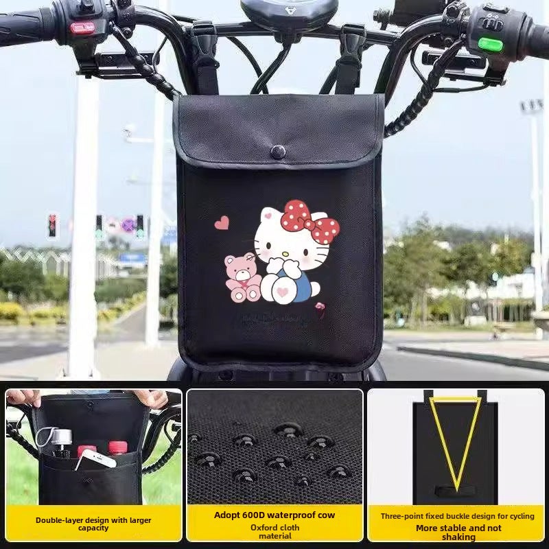Generic Waterproof Large Capacity Bike Pouch KT Cat [New double-layer waterproof thickened large size with lid]