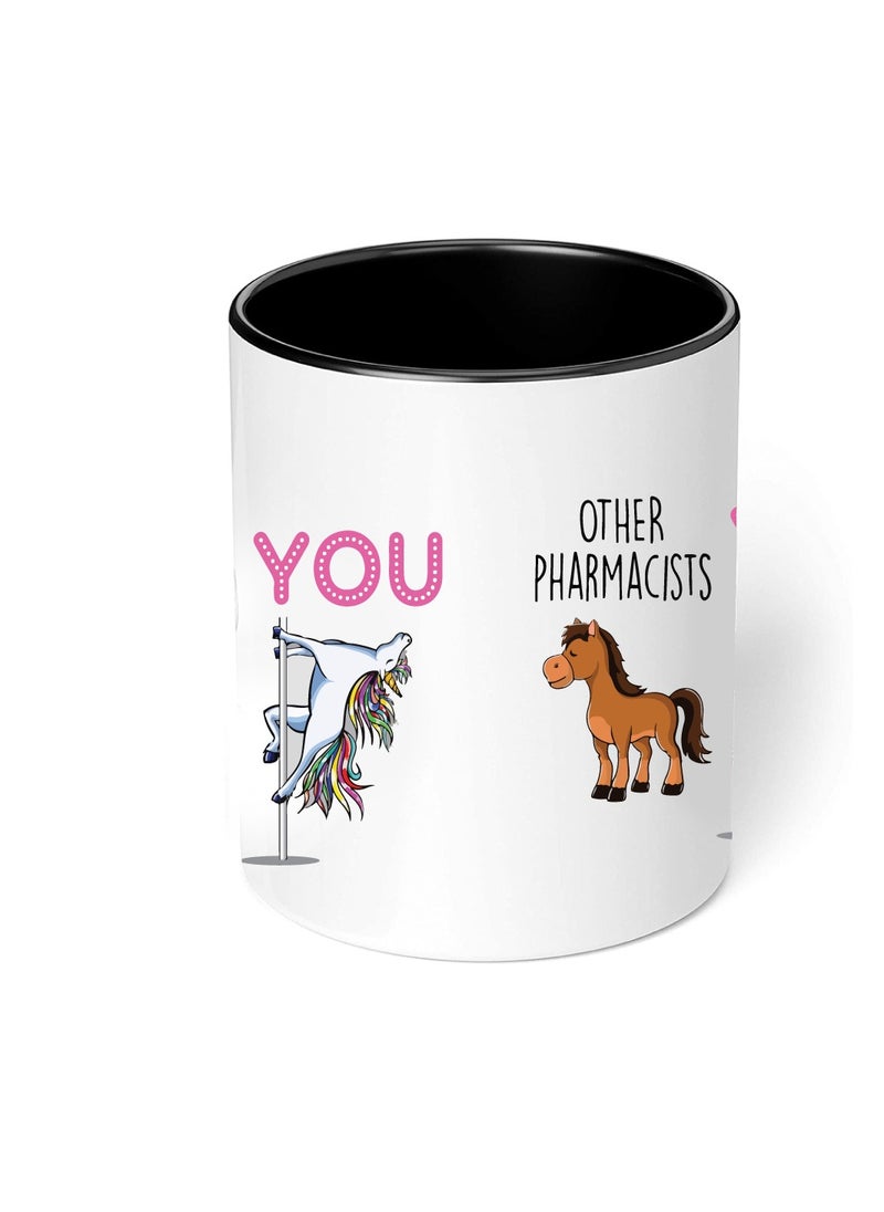PRINTSHOP4ME Happy Pharmacist Day Black Two Tone Ceramic Coffee Mug - Celebrating the Pharmacists Day - Gift for Coworkers - Teachers - Students  - Image 4