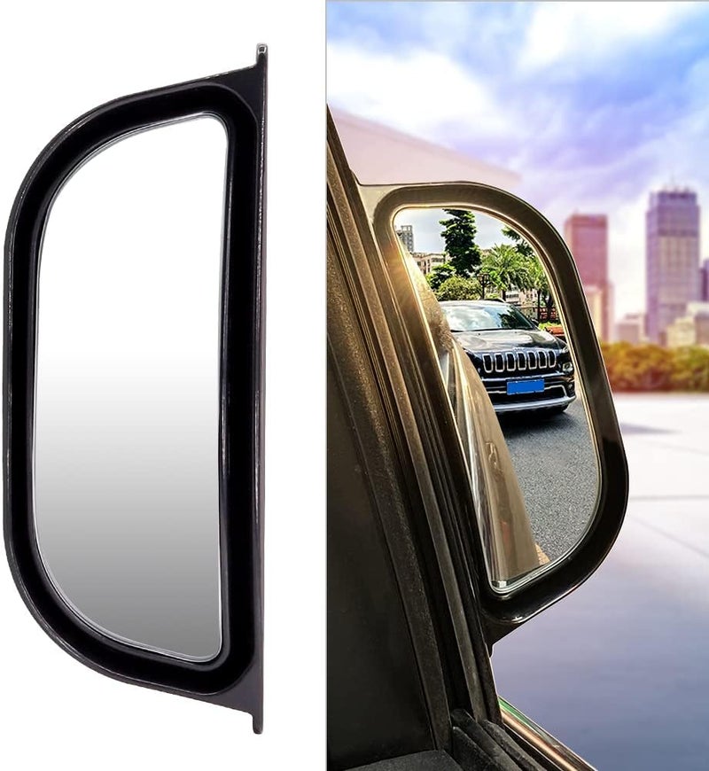 AutoBizarre Anti-Collision Adjustable B-Pillar Blind Spot Mirror For Second Row Passenger Rear View & Safety For All Cars & Vans - Image 1