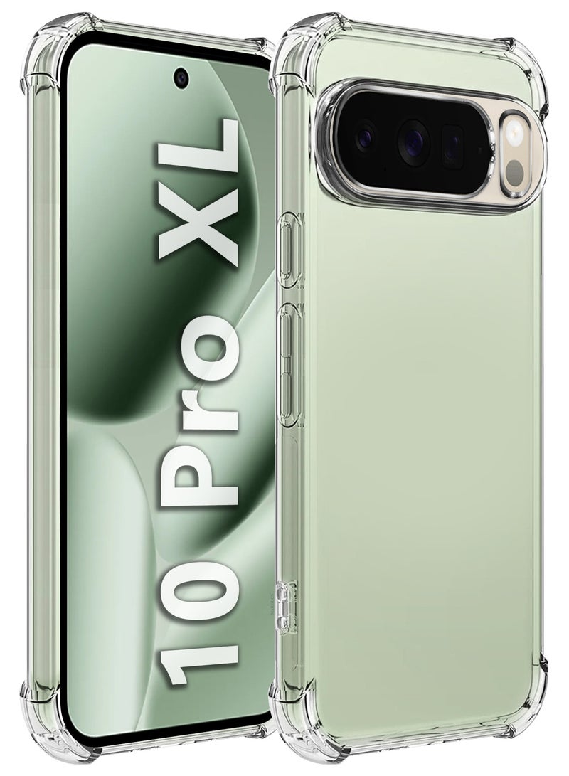 CATANES غطاء غوريلا لجهاز جوجل بيكسل 10 برو XL، غطاء هاتف رقيق شفاف، ظهر صلب TPU مقاوم للخدش، غطاء واقي مضاد للصدمات مع حماية للكاميرا - Image 3