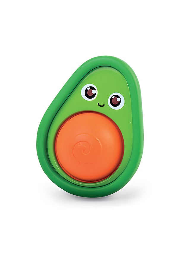 Happy Kids لعبة حسية للأطفال من ليتل ليرنرز - أفوكادو وفاصولياء، 100% سيليكون، لتطوير المهارات الحركية الدقيقة، تشجيع التحفيز اللمسي، 14.7 × 15 سم، 12 شهرًا وما فوق - أخضر - Image 2