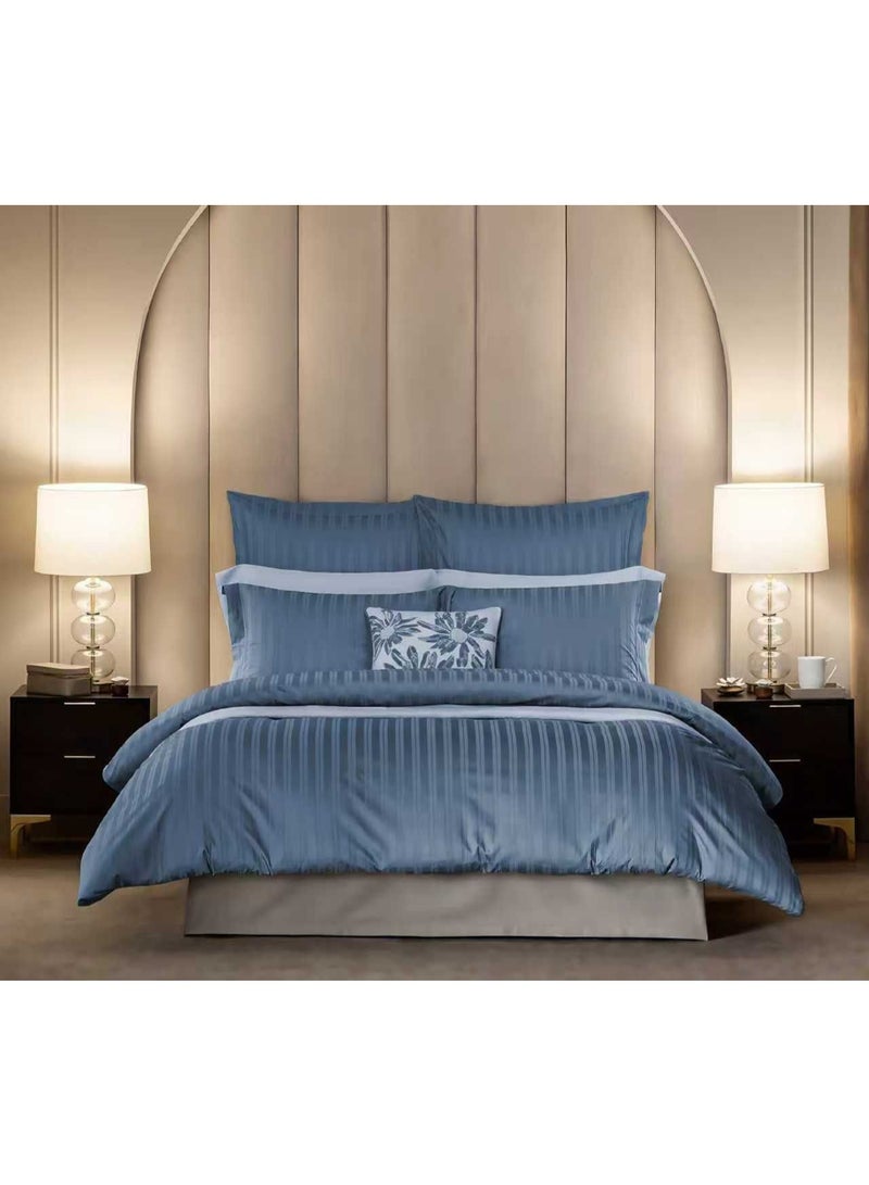 Elegant Soft Cotton King Size Duvet Cover Set – 6 Pieces Bedding Set (220×240 cm)