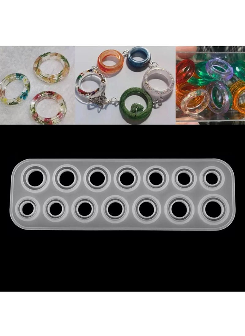 Graffiti Resin - Silicone Assorted Sizes Ring Casting Resin Casting Circle Jewellery Molds - Image 1