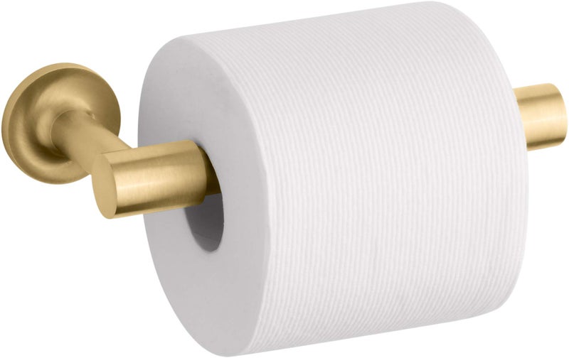 Kohler KOHLER 14377-2MB Purist Pivoting Toilet Paper Holder Wall Mount  Metal Toilet Paper Holder  Vibrant Brushed Moderne Brass  - Image 1