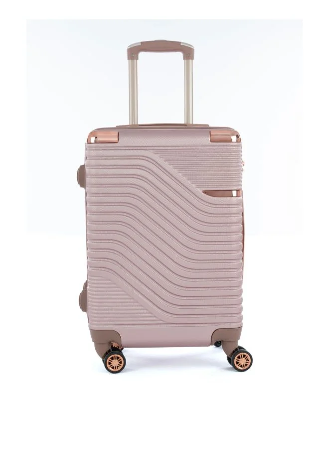 ليمرا طقم شنط سفر مكون من خمس حقائب أمتعة لون روزجولد بمقاس 32"/28"/24"/20"/12 انش