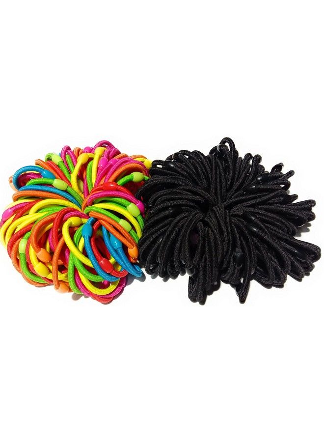 Delicate Multicolour Neon Elastic Cotton Stretch Hair Tie Bands For Women 50Pieces - Image 4
