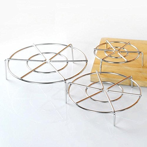 meleg otthon Steam Rack,Steaming Rack Stand,Steamer Basket,Heavy Duty Stainless Steel Metal Multi-function By Meleg Otthon (5.9" Diameter X2.7"High) - Image 3