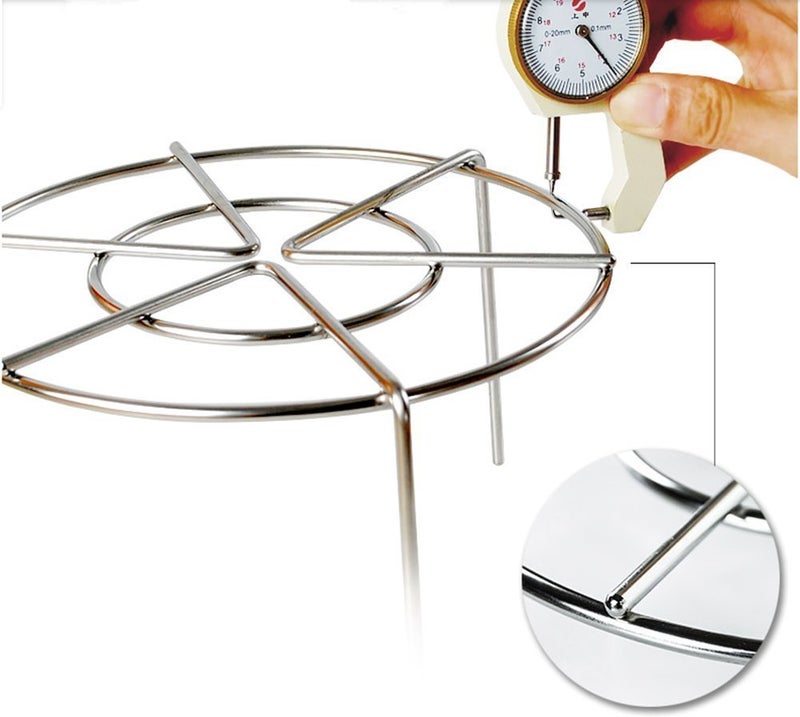 meleg otthon Steam Rack,Steaming Rack Stand,Steamer Basket,Heavy Duty Stainless Steel Metal Multi-function By Meleg Otthon (5.9" Diameter X2.7"High) - Image 2